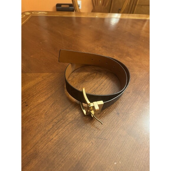 MICHAEL KORS Signature Reversible Belt Brown Gold Buckle No Sz main image 8